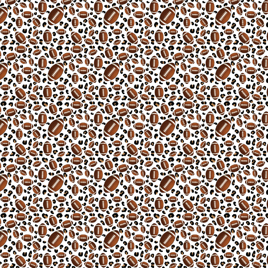 Itty Bitty Football Leopard Pattern Acrylic Sheets - CMB Pattern Acrylic